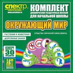 Комплект динамических раздаточных пособий - Окружающий мир (веера). Животные и растения, дорожные знаки. - «globural.ru» - Алапаевск