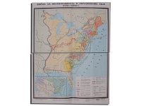 Учебная карта "Война за независимость и образование США (1775-1783) 1240*940 мм" (матовое, 2-стороннее лам.) - «globural.ru» - Алапаевск