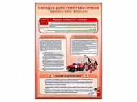 Стенд "Порядок действий работников школы при пожаре" - «globural.ru» - Алапаевск