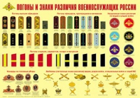 Плакат "Погоны и знаки различия военнослужащих России" - «globural.ru» - Алапаевск