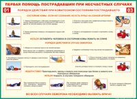 Таблица Порядок действий при коматозном состоянии пострадавшего 1000*1400 винил - «globural.ru» - Алапаевск