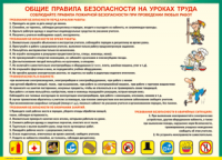 Таблица Общие правила безопасности на уроках труда 1000*1400 винил	  - «globural.ru» - Алапаевск