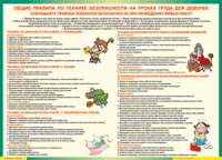 Правила безопасности на уроках труда для девочек 1000*1400 винил	 - «globural.ru» - Алапаевск