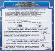 Стенд "Действия с десятичными дробями" - «globural.ru» - Алапаевск