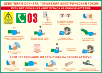 Таблица Действия в случае поражения электрическим током 1000*1400 винил - «globural.ru» - Алапаевск