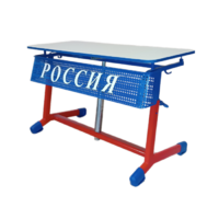 Стол ученический двухместный "Патриот-2о" на газовом лифте (р.гр. № 3-7 и наклоном столешницы) - «globural.ru» - Алапаевск