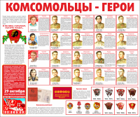 Тематический стенд "Комсомольцы-герои" - «globural.ru» - Алапаевск