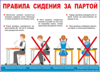 Таблица Правила сидения  за партой 1000*1400 винил - «globural.ru» - Алапаевск