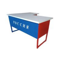Стол преподавателя "Патриот" угловой с выкатной тумбой - «globural.ru» - Алапаевск