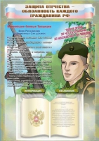 Стенд-уголок "Защита Отечества – обязанность каждого гражданина Российской Федерации" - «globural.ru» - Алапаевск