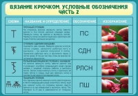 Стенд "Вязание крючком. Условные обозначения. Часть 2" - «globural.ru» - Алапаевск