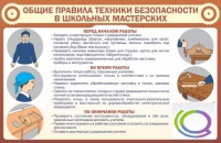 Стенд "Общие правила ТБ в школьных мастерских" - «globural.ru» - Алапаевск