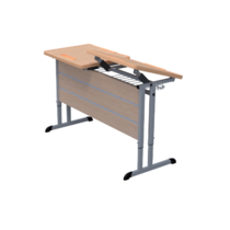 Стол ученический двухместный с наклоняемыми столешницами - «globural.ru» - Алапаевск