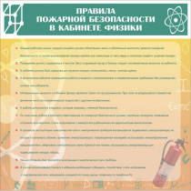 Стенд "Правила пожарной безопасности в кабинете физики" - «globural.ru» - Алапаевск
