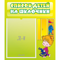 Стенд "Список детей на шкафчики" №5 - «globural.ru» - Алапаевск