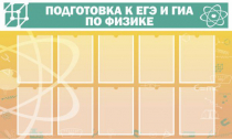 Стенд "Подготовка к ЕГЭ и ОГЭ по физике вариант 2 (10 карманов)" - «globural.ru» - Алапаевск