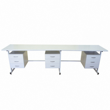 Стол 3-х тумбовый для лабораторных работ 2500*900*850 ЛДСП - «globural.ru» - Алапаевск